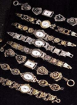 Auntie Belle's Antique Button Watch